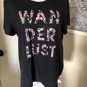Black “Wanderlust” T Shirt Size 3X New